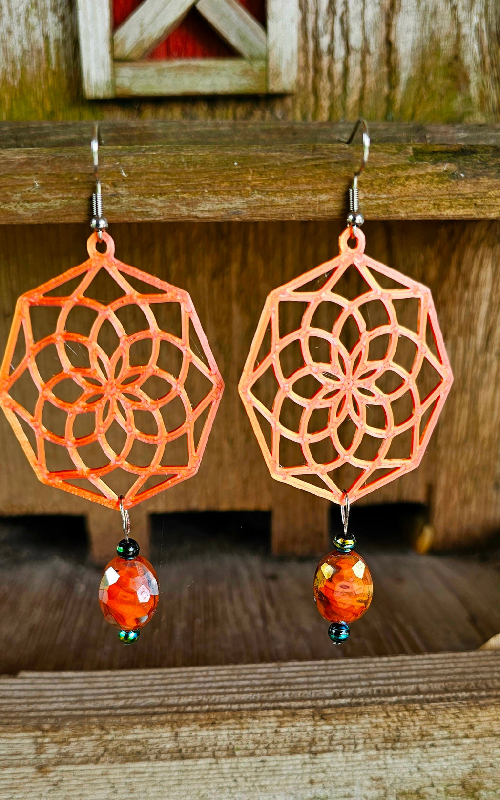 Boho 3D Printed Earrings