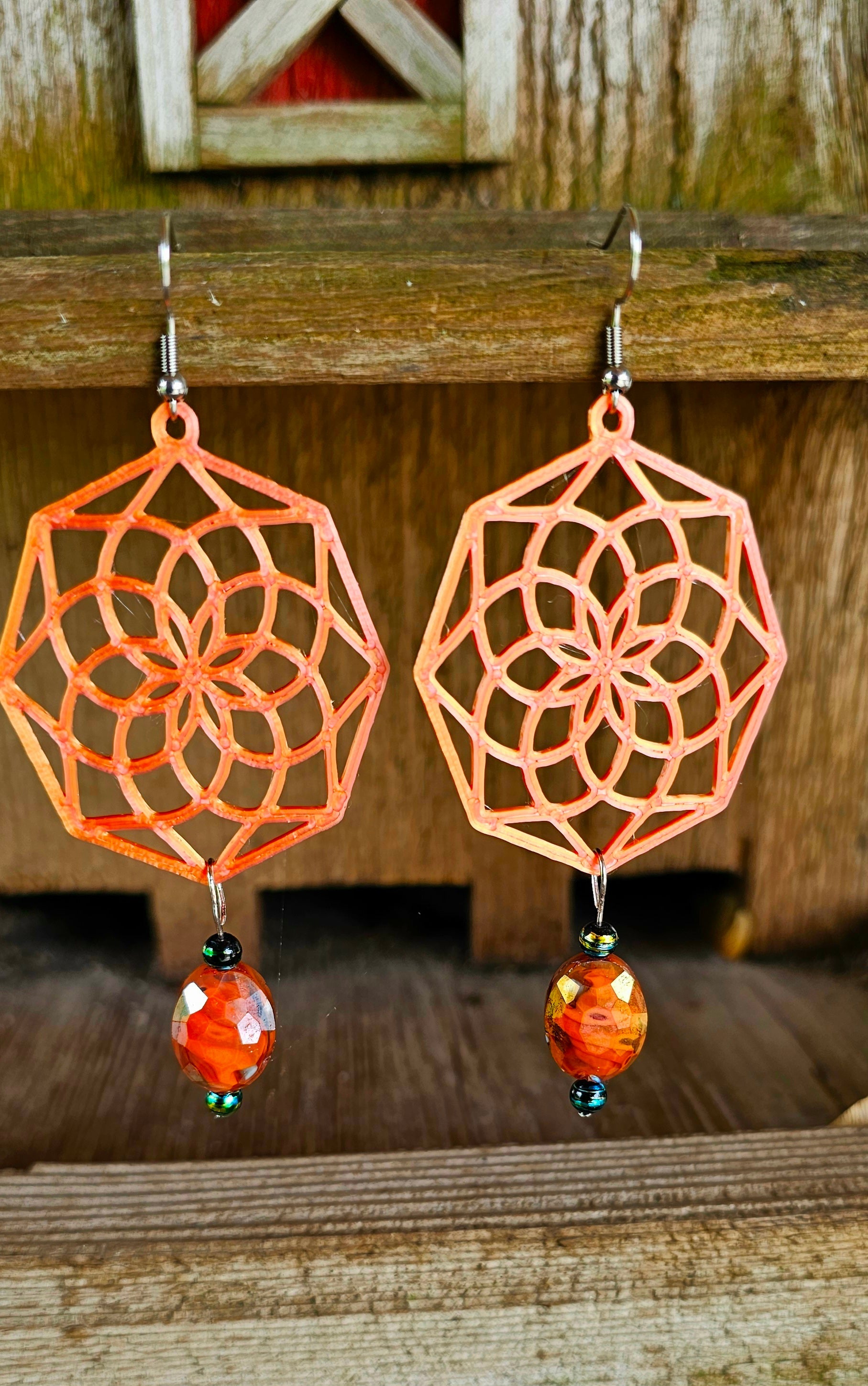 Boho 3D Printed Earrings