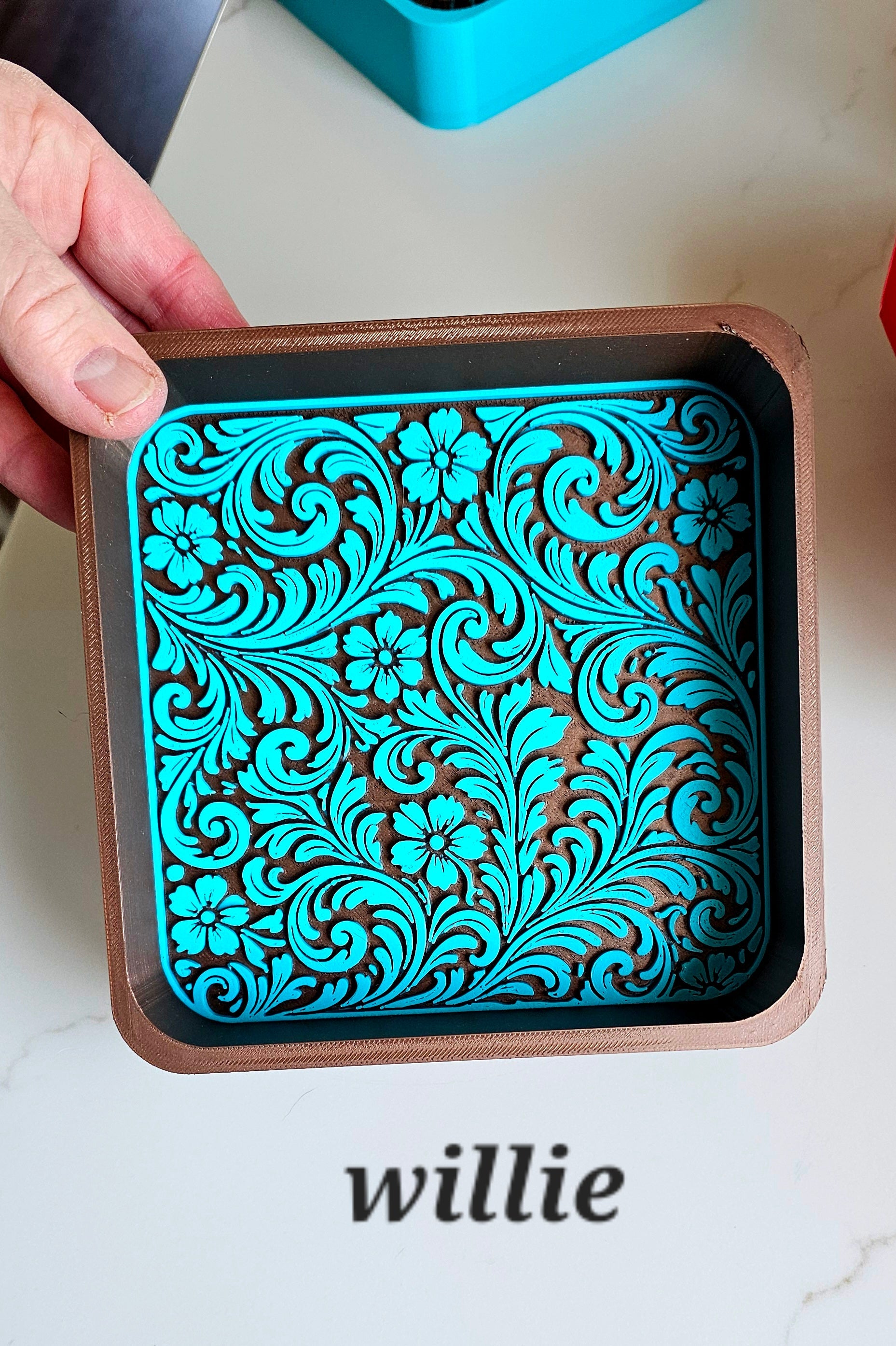 3D-Printed Western Trinket Tray