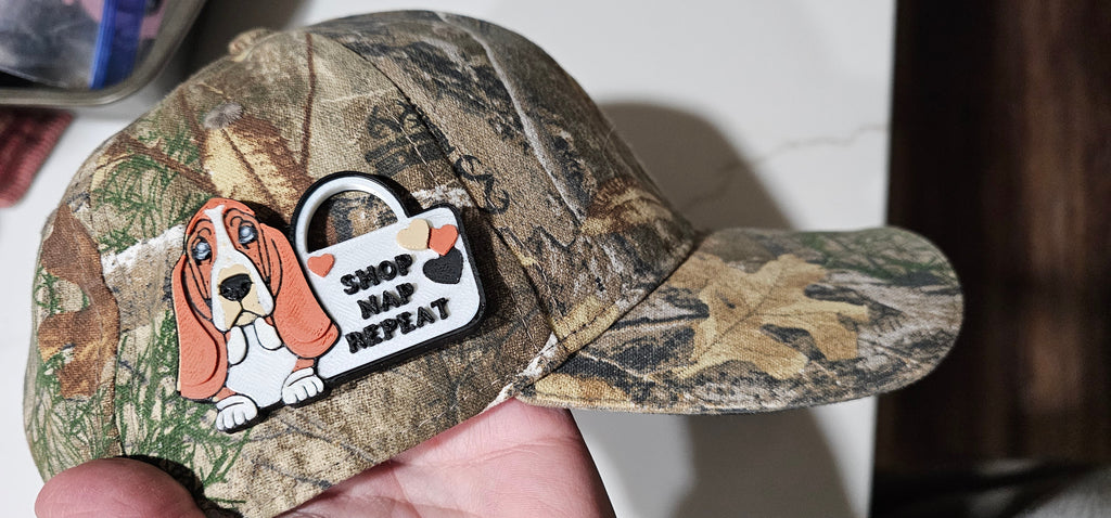 3D Printed Basset Hound Pin or Magnet