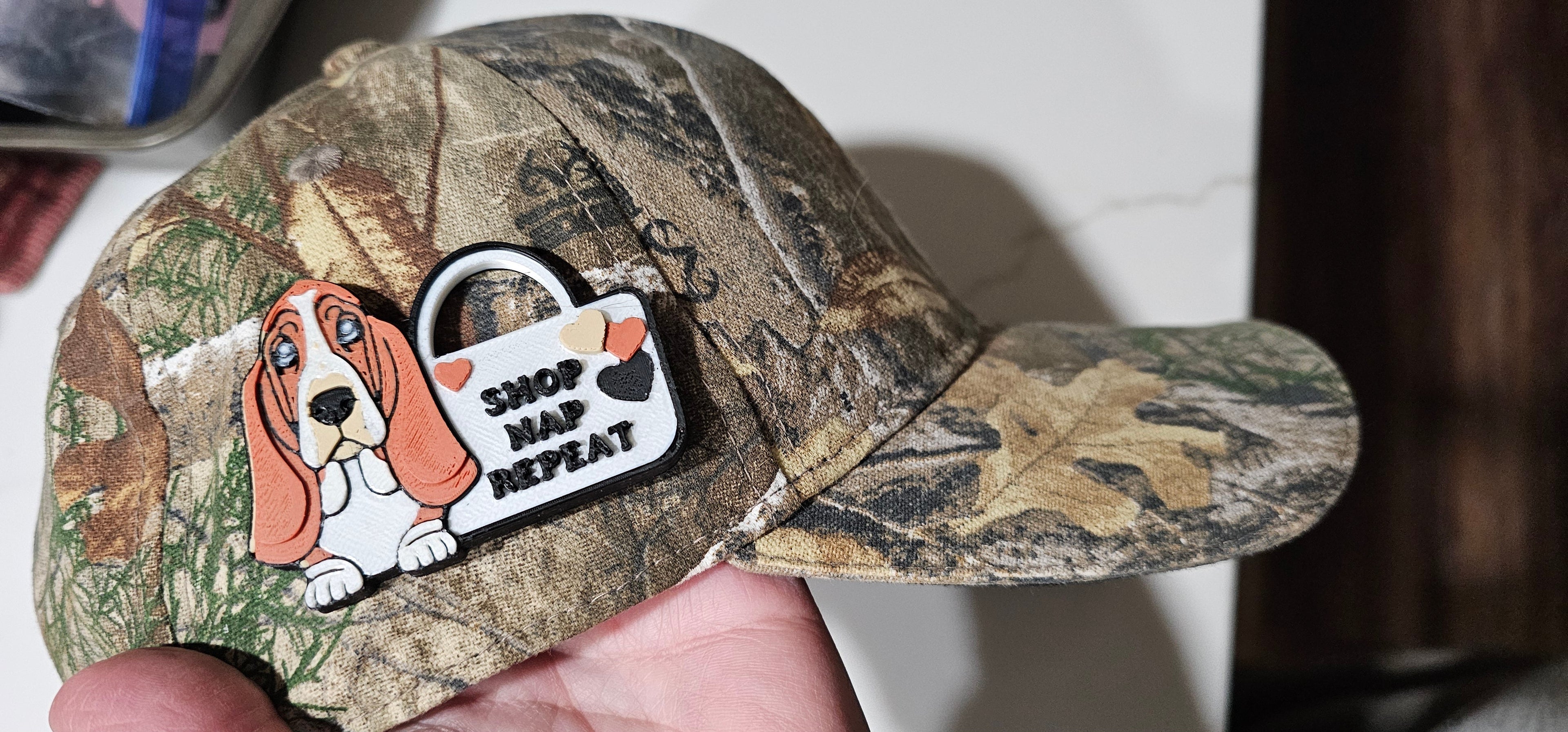 3D Printed Basset Hound Pin or Magnet