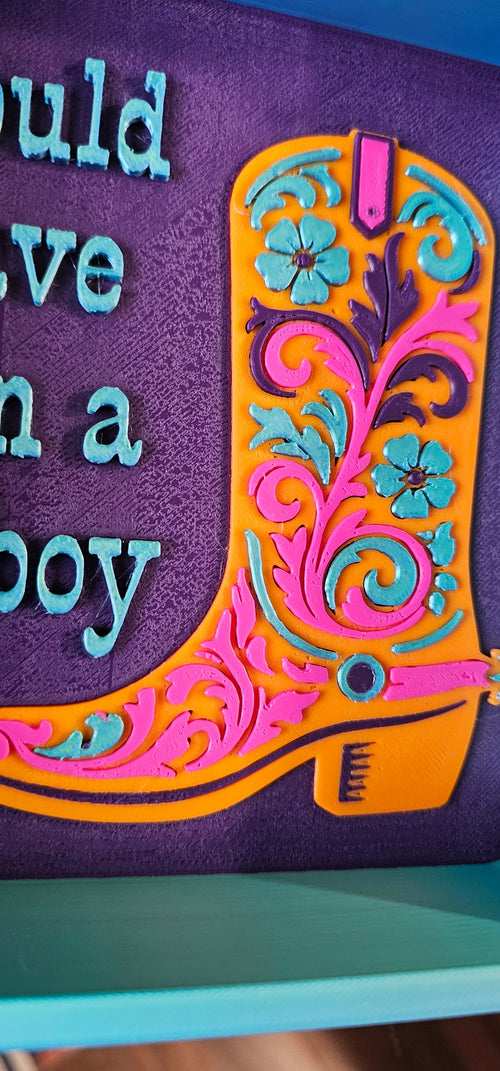 3D Printed Cowgirl Boot Accessory Tray