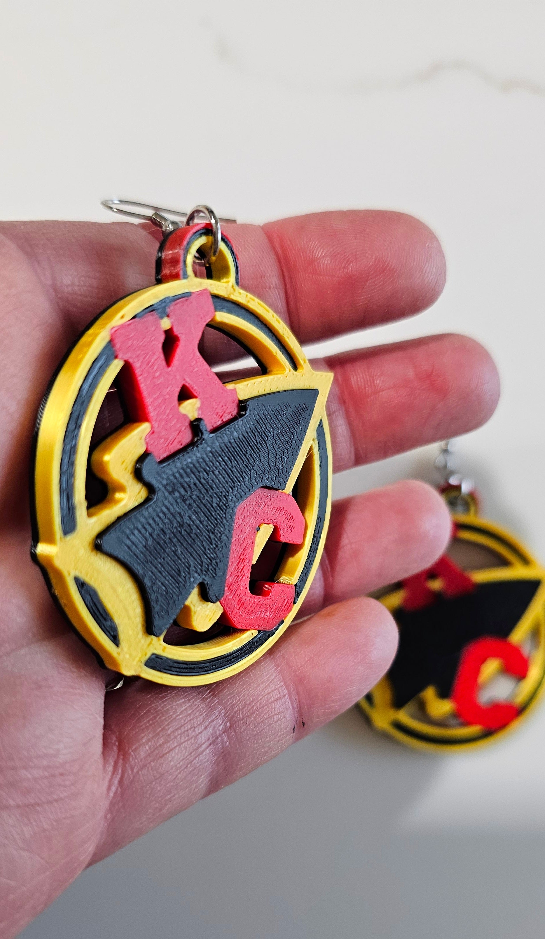3D Printed Arrowhead Football Earrings
