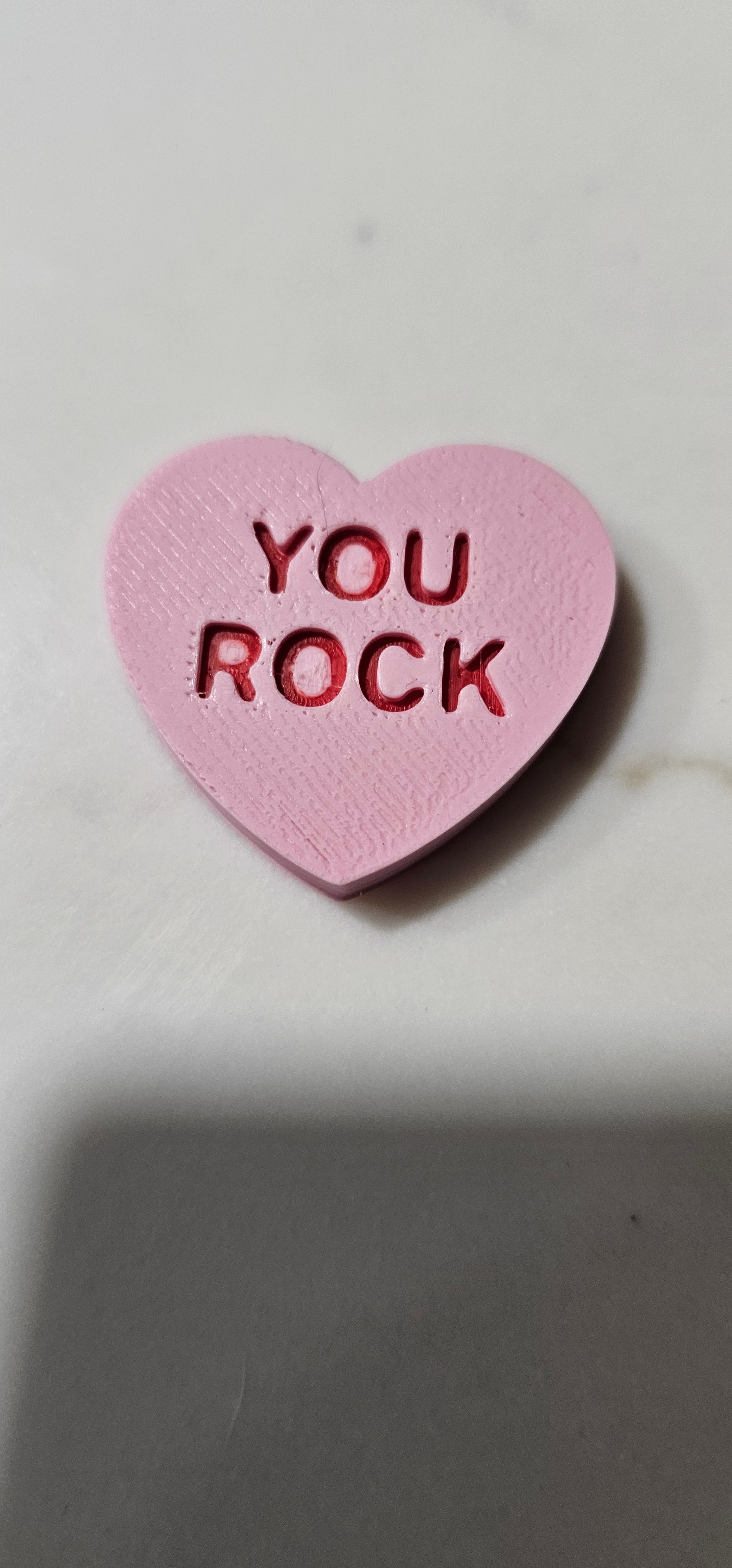 3D Printed Conversation Heart Pins or Earrings