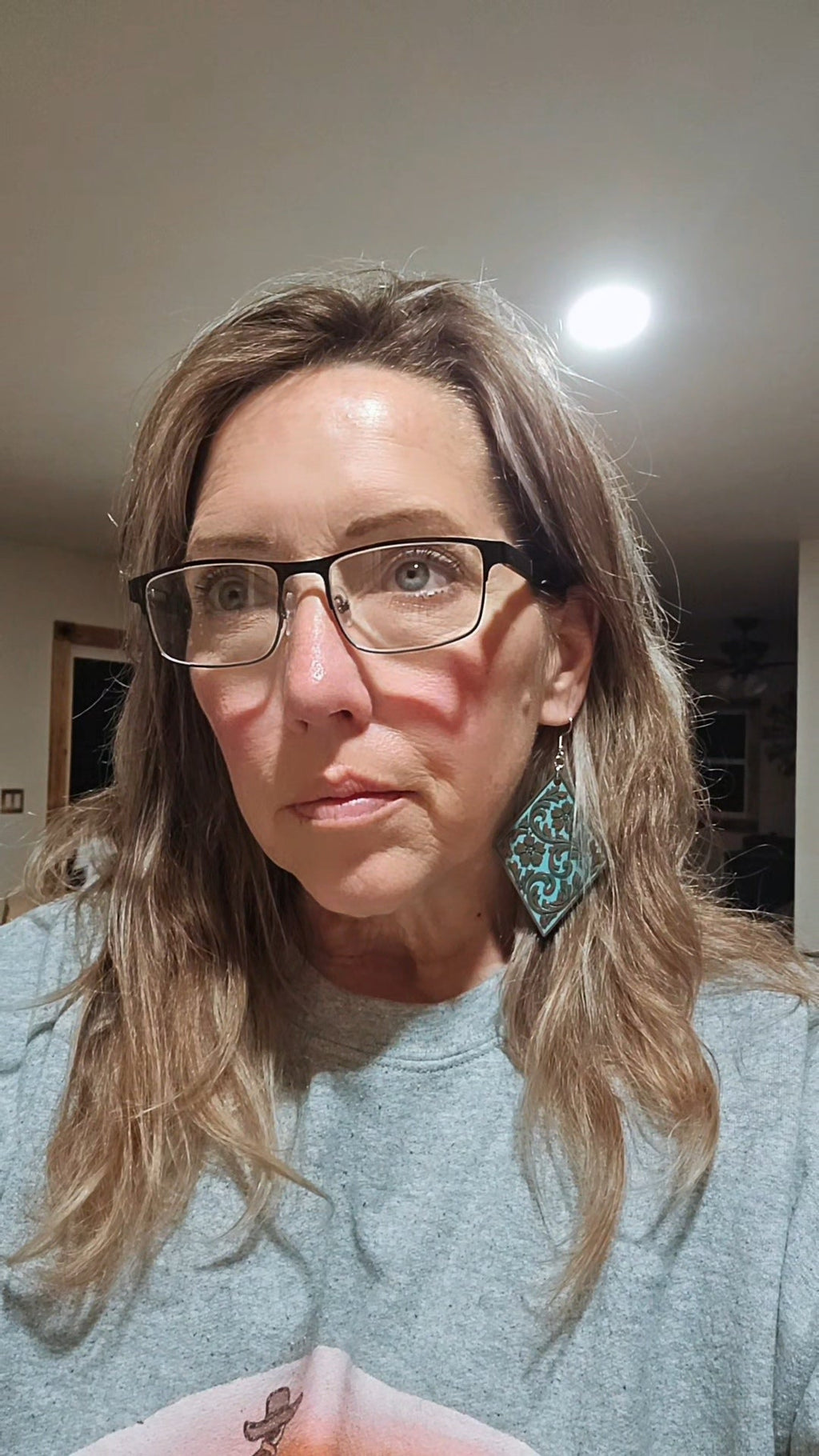 3D Printed Western Tooled Floral Earrings