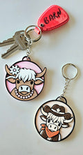 3D Printed Highland Cow Keychain