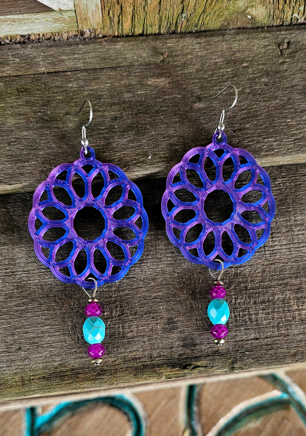 Boho 3D Printed Earrings