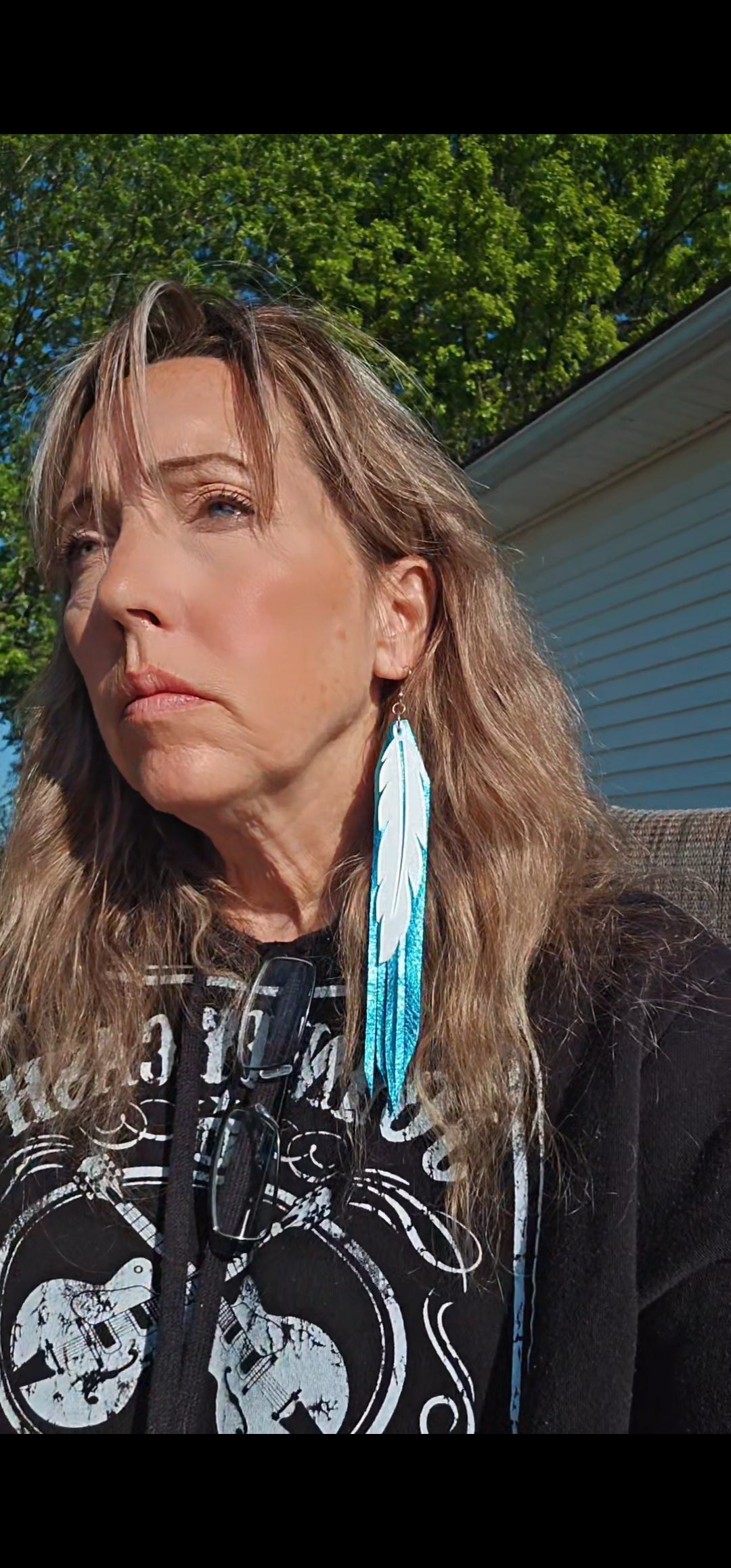 3D Printed Feather Fringe Earrings