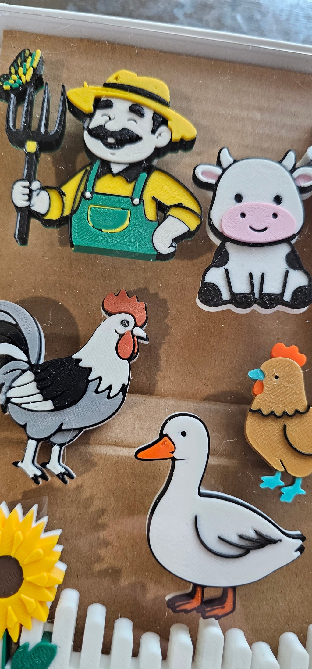 3D Printed Highland Cow Magnet Gift Set
