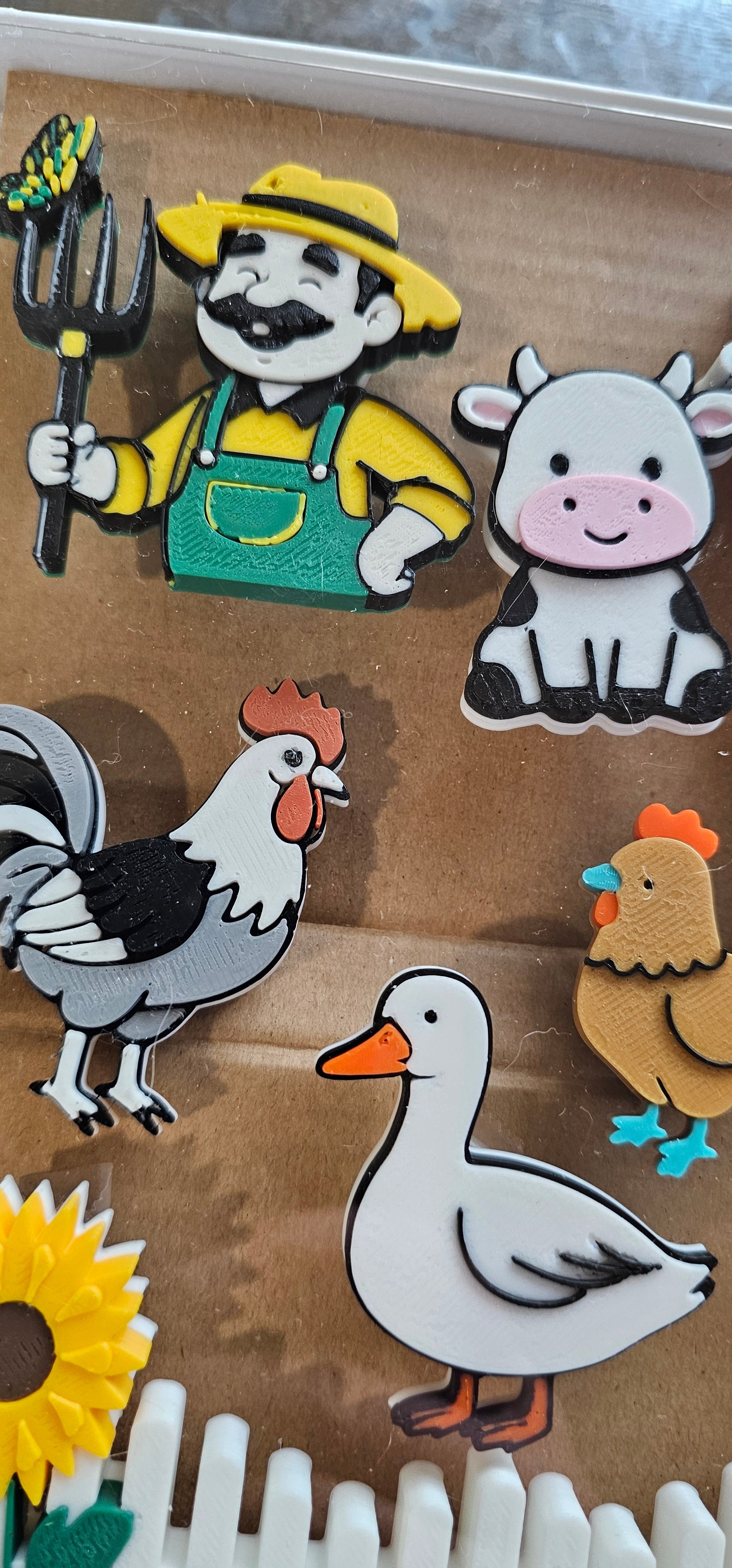 3D Printed Highland Cow Magnet Gift Set