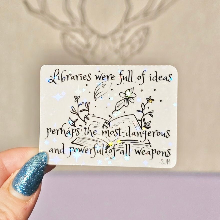 SJM Library Quote Sticker