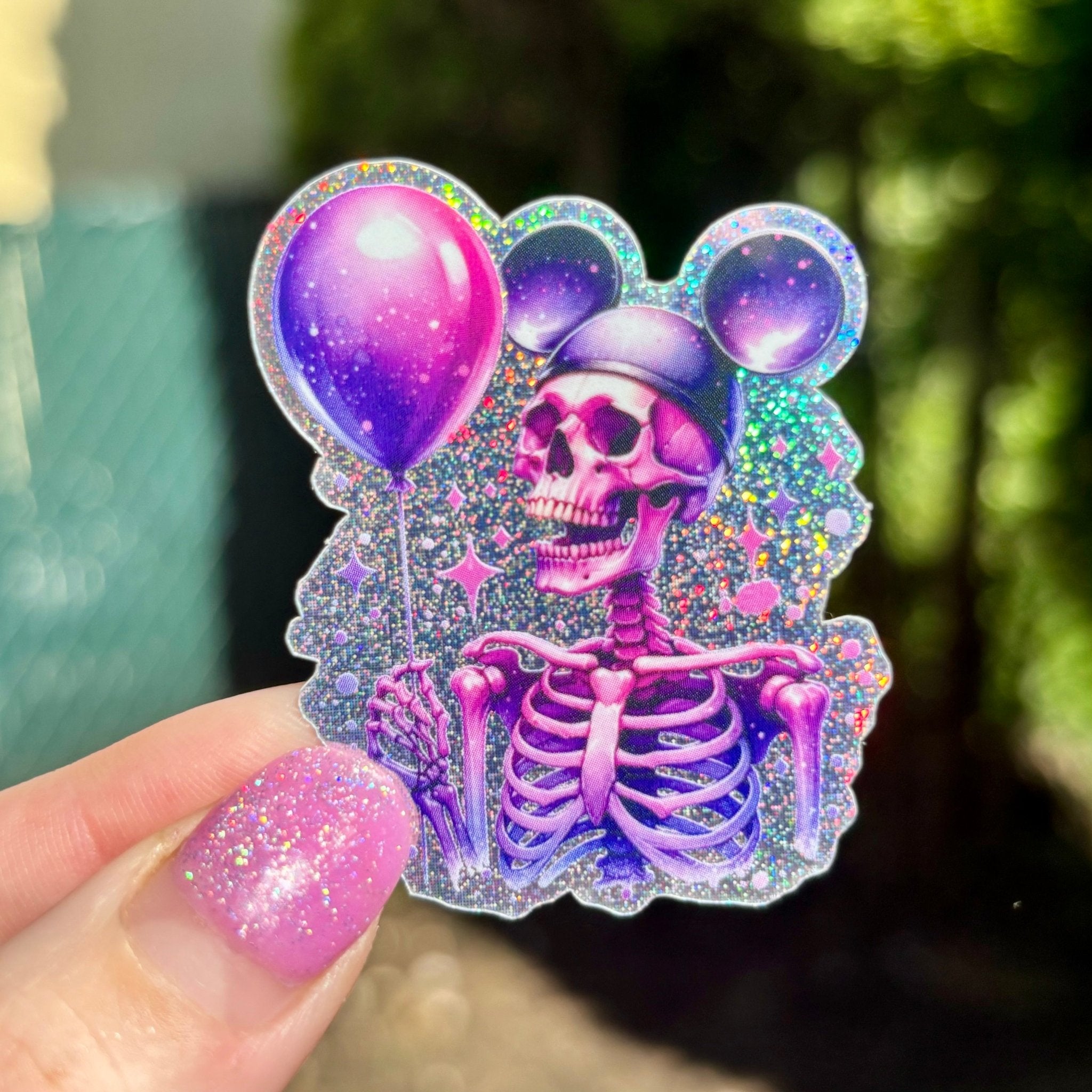 Skeleton with Balloon Sticker