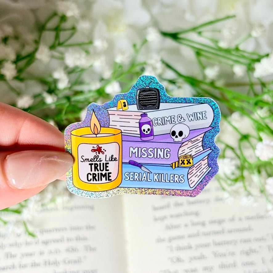Smells Like True Crime 2-inch Crushed Glitter Sticker