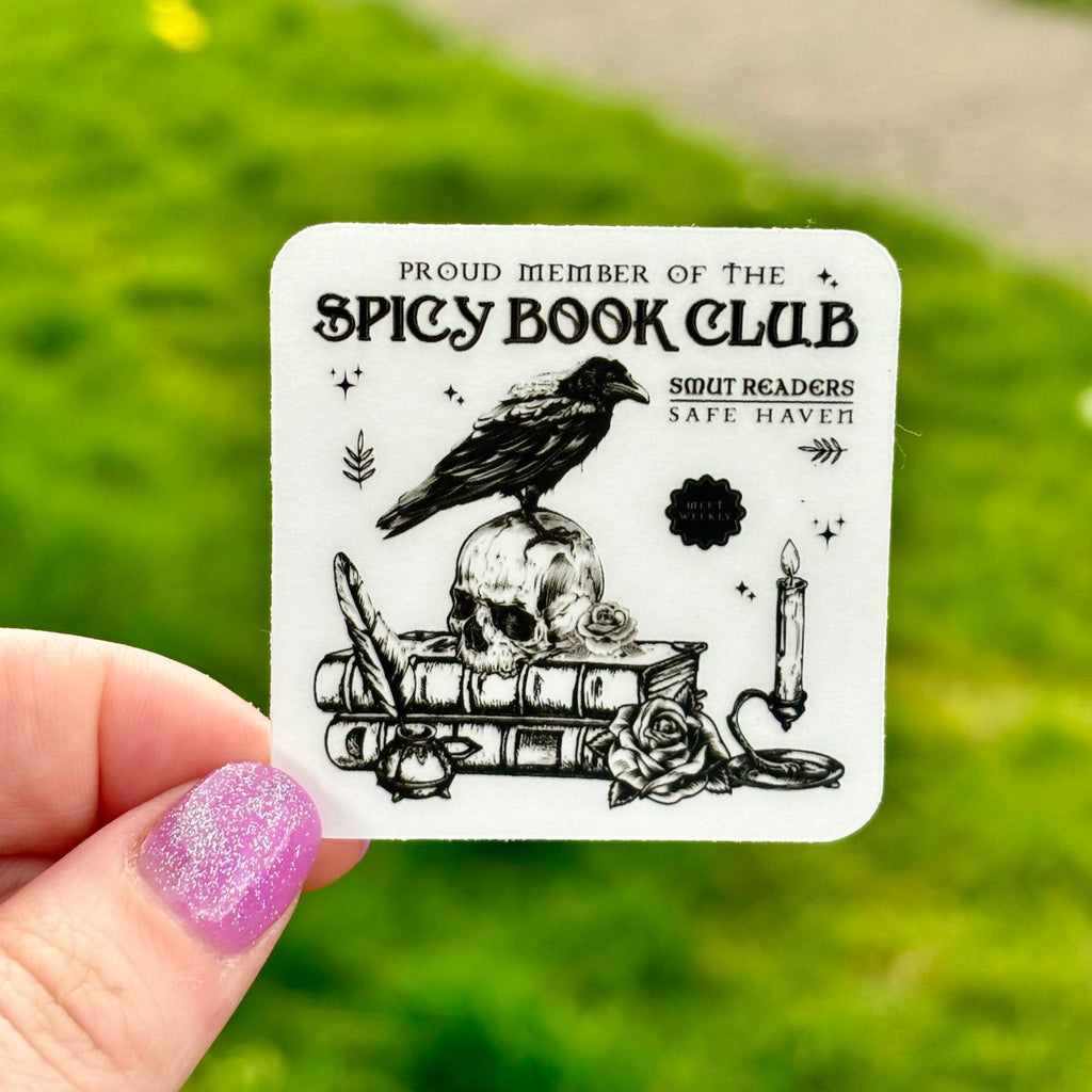 Spicy Book Club Clear Sticker