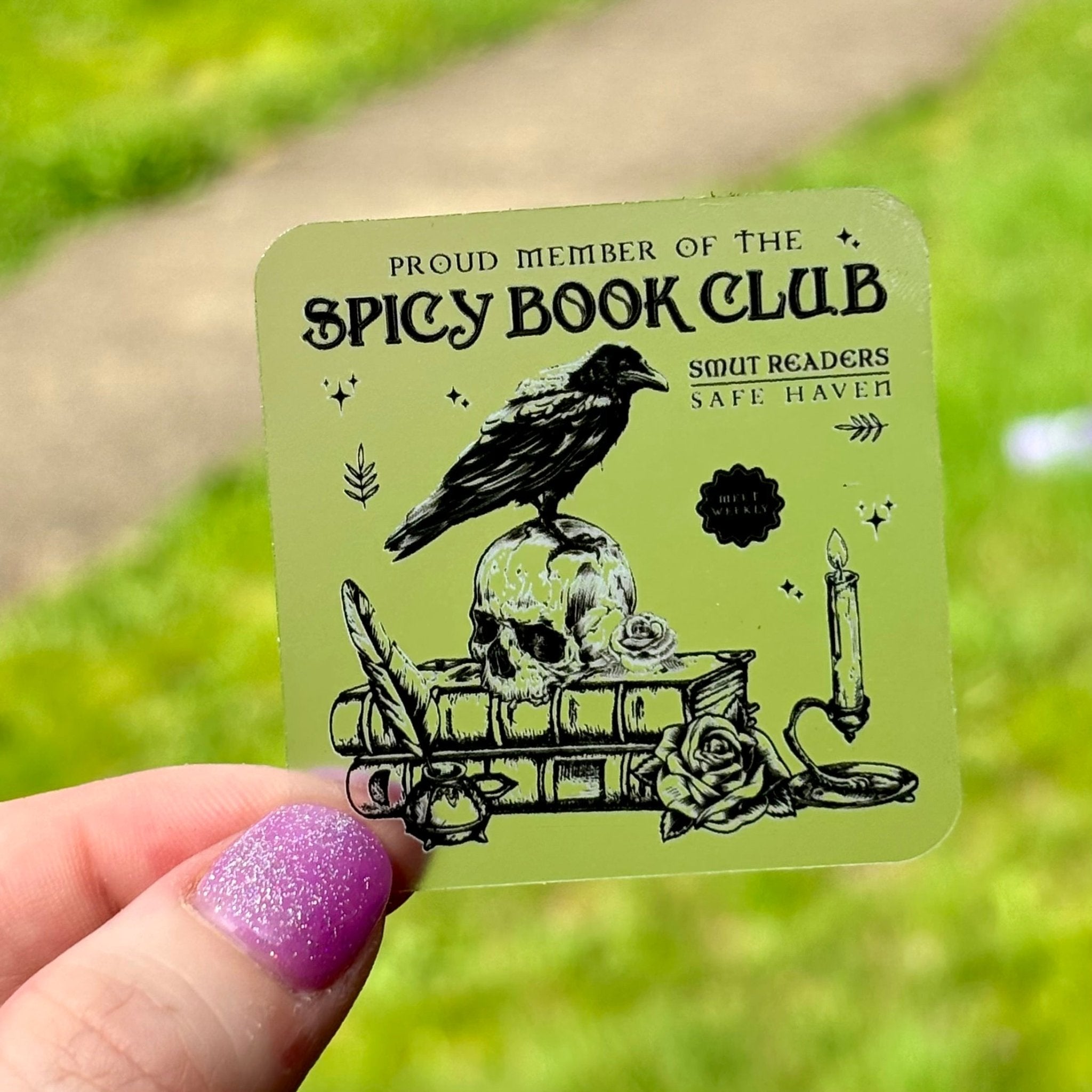 Spicy Book Club Clear Sticker