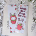 Sweet as a Straw-Bunny Dual-Sided Matte Cardstock Bookmark