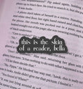 This is the Skin of a Reader, Bella Sticker