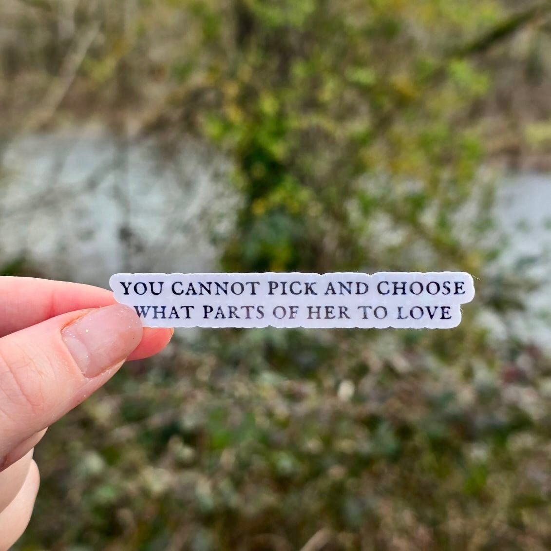 You Cannot Pick and Choose What Parts of Her to Love SJM TOG Sticker